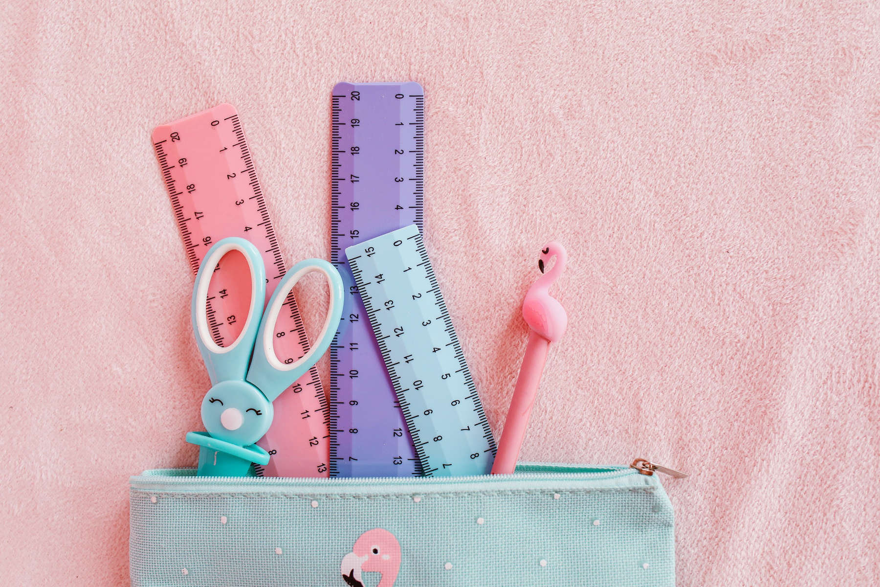 Pastel Rulers and Scissors